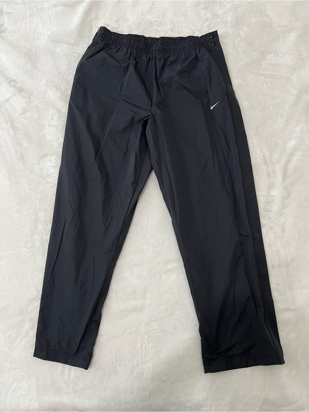 Nike Men's Black Track Pants with Small Swoosh